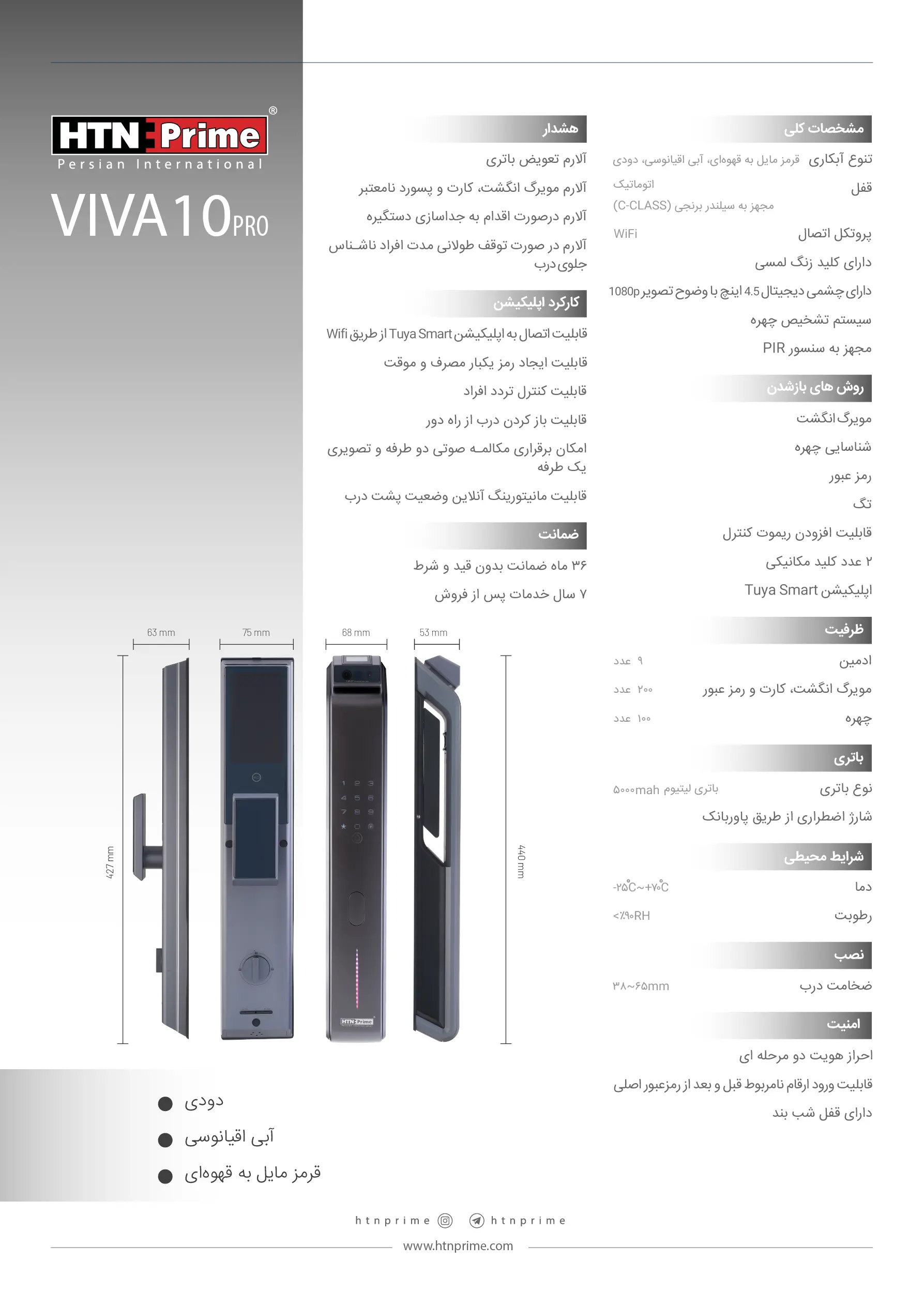 Viva10Pro Smart Door Lock Flyer