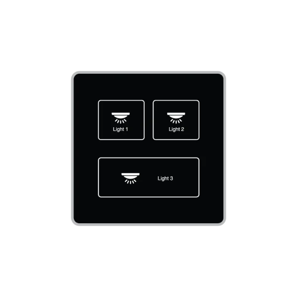 Single Module Three-Button Lighting Panel – HP1051