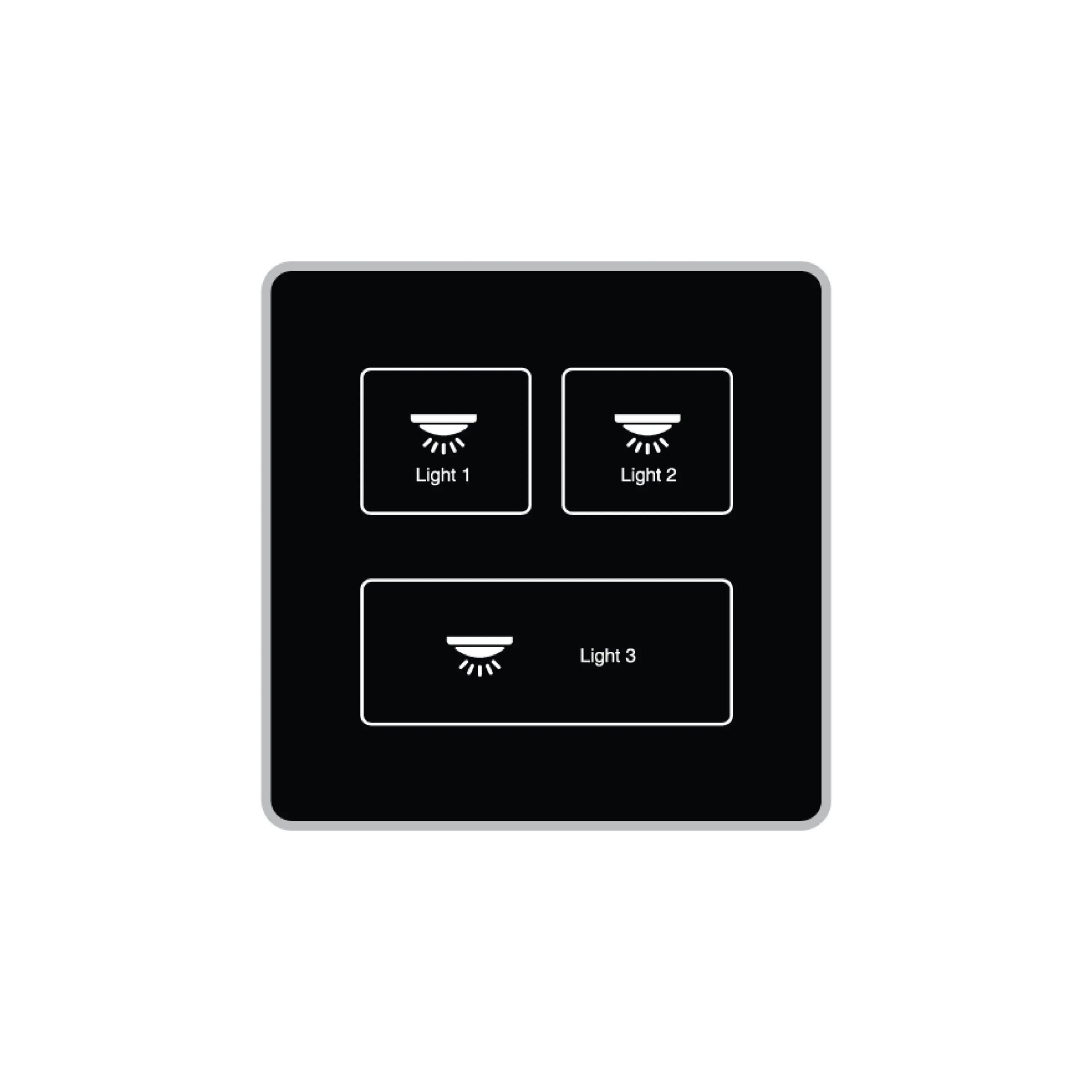 Single Module Three-Button Lighting Panel – HP1051